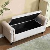 CAVINAS Rectangle Storage Ottoman Bench,Upholstered Ottoman with Fashion Rivets for Living Room,Bedroom - 4 of 4