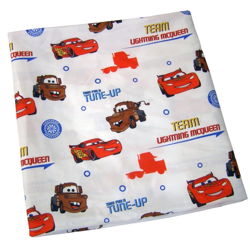 Disney Cars Team Lightning McQueen 2 Pack Super Soft Fitted Toddler Sheet and Pillowcase Set - Blue, Red and Brown, 2 of 4