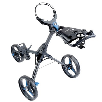 Motocaddy Cube Foldable and Adjustable Lightweight 3 Wheel Golf Buggy Pushcart with Built in Cup and Scorecard Holder and Parking Brake