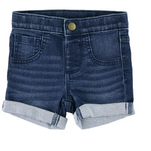 RuffleButts Toddler Girls' Stretch Denim Shorts - 1 of 4