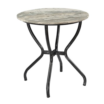 Verona Accent Table White/Black - Treasure Trove Accents