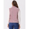 INSPIRE CHIC Women's Stand Collar Fully Lined Sleeveless Faux Fur Fluffy Zip Vest - 3 of 4