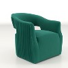 SEYNAR Modern Glam Velvet 360 Degree Swivel Open-Back Accent Armchair Set of 2 - 3 of 4
