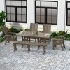 WestinTrends 6 Piece Outdoor Patio Dining Table and Armchair Dining Bench Set - 2 of 3