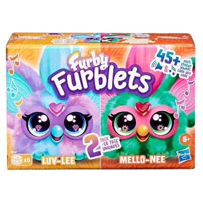 Furby Furblets Luv-Lee & Mello-Nee 2-Pack Mini Electronic Plush Toy for Girls & Boys 6+