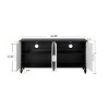 63'' Rustic Floral Carved Storage Cabinet and TV Stand with Adjustable Shelves for Entryway or Living Room-Baofuwish - 4 of 4