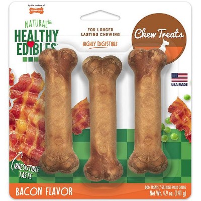 Photo 1 of Nylabone Healthy Edibles Wholesome Bacon Flavor Dog Chews - Regular (3 Pack) Exp 2027
