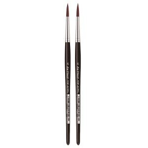 da Vinci TOP-ACRYL Red-Brown Brush, Synthetic, Acrylic & Oil, Round, Series 7785K, Size 6, Pack of 2 - 1 of 3