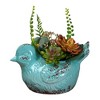 Decorative Bird Ceramic Planter – 9.25 inch by Manual Woodworkers and Weavers - 2 of 3