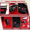 Costway Ride on Car Licensed Mercedes-AMG GT3 Kids Car with Remote Control 3 Speeds Black/Red/White - 4 of 4