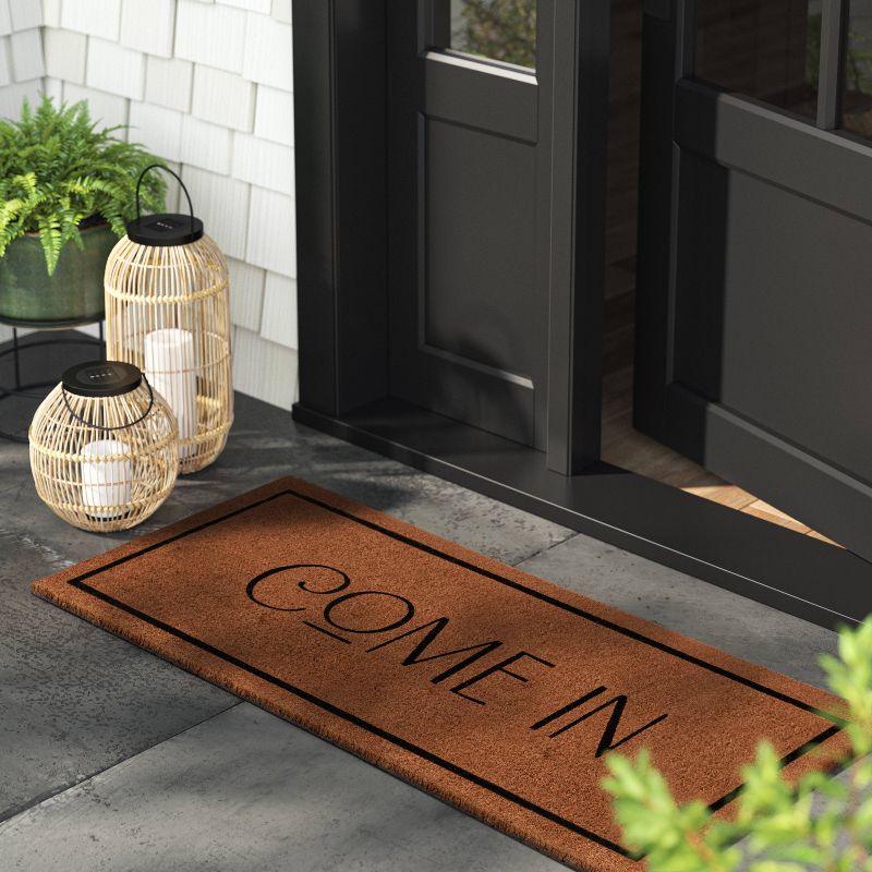 1&#39;8&#34;x4&#39; &#39;Come In&#39; Coir Doormat Natural - Threshold&#8482;, 3 of 8