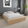 Nexera Full James Platform Bed Natural Blonde Oak: Engineered Wood, Minimalist Frame, No Box Spring Needed - 3 of 4