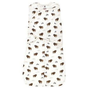 Hudson Baby Infant Boy Convertible Swaddle Sleep Sack, Wild Buffalo - 1 of 4
