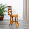 NicBex Accent Chair Swivel Chair Upholstered Bar Stools with Wood Legs for Kitchen Island, Living Room and Pub - 4 of 4