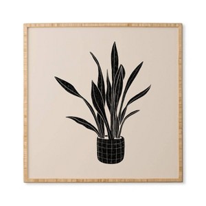 Alisa Galitsyna Snake Plant Framed Wall Art Black/White - Deny Designs - 1 of 2