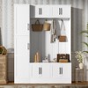 Lycvki 79'' Tall Modern Hall Tree with Shoe Storage and Adjustable Shelf for Entryway - 2 of 4