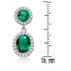 Guili Sterling Silver Drop Earrings with Green, Red, or Blue Cubic Zirconia Stones – A Bold, Elegant, and Timeless Jewelry Statement Piece - 2 of 3