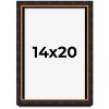 PosterPalooza | Modern Shadow Box 1" Depth Brown Picture Frame - UV Acrylic, Backing, Hanging Hardware - 2 of 4