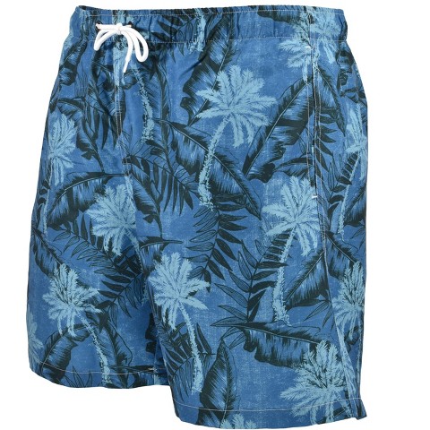 Falcon Bay Men's Rick's Cafe Hawaiian Print Bathing Suit | Navy X-Large