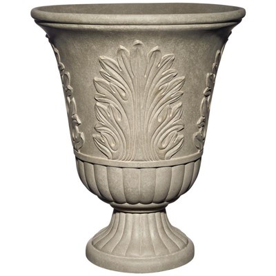 Classic Home & Garden 19 In. H X 16 In. D Plastic Larissa Urn Planter ...