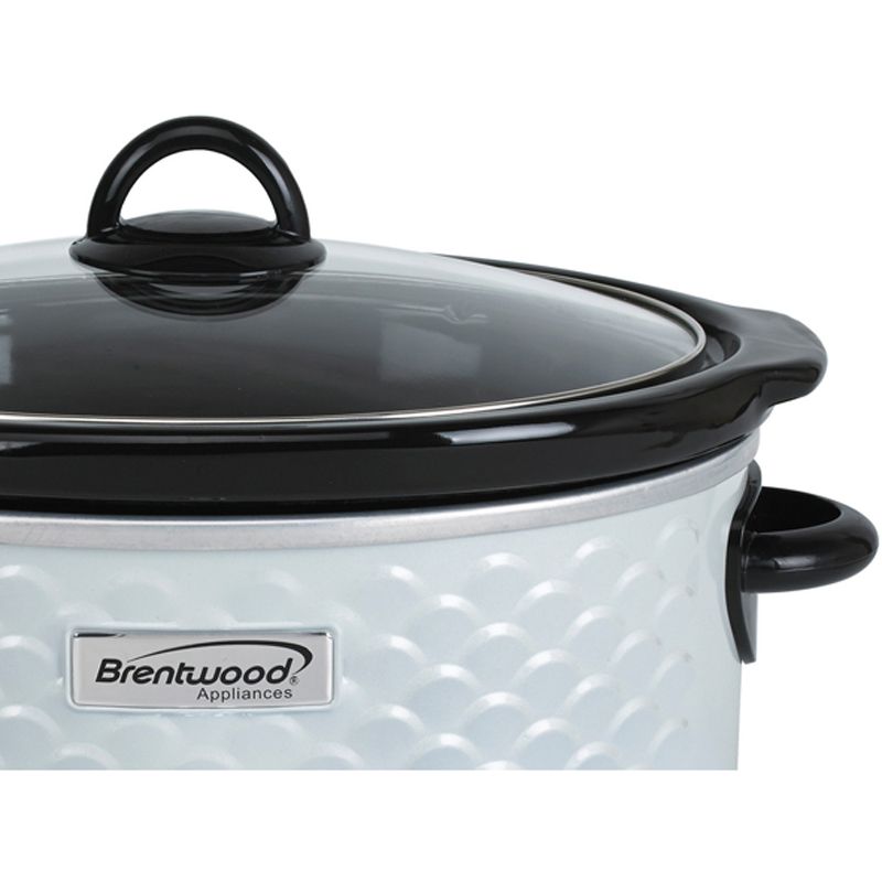 Brentwood 4.5-Quart Scallop Pattern Slow Cooker, 3 of 9