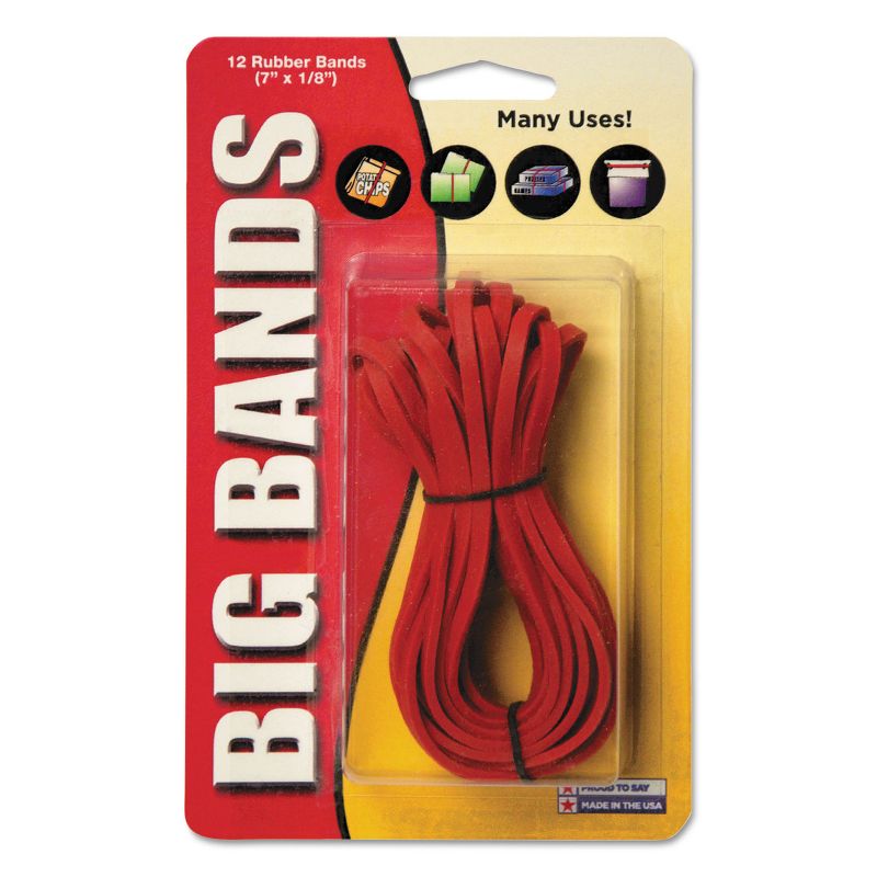 Alliance Big Bands Rubber Bands 7 x 1/8 Red 12/Pack - ALL00700, 1 of 4