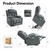 GlasFlength Accent Chairs Modern with Comfortable Seating for Living Room or Lounge Area Gray,40”*36.2”*43.7" - 2 of 4