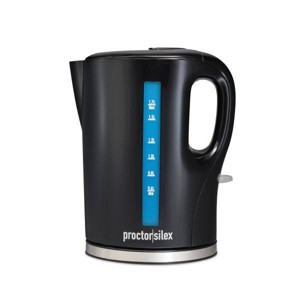 Proctor-Silex 1.7 Lt Cordless Electric Kettle - 41002PS: Black Water Heater Kettle, 1500W Hot Pot, Plastic Tea Maker - 1 of 4