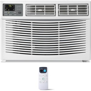 8000 BTU Window Air Conditioner, Energy Star Rated AC Unit Cools 350 Sq.Ft, 3 Fan Speeds, Smart App & Remote Control, Easy Install Kit - 1 of 4