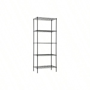 5 - Tier Wire Shelf 24x14x60 Inch Black Heavy - Duty Storage Shelves Rust - Resistant No Assembly Home Garage Shelving - 1 of 1