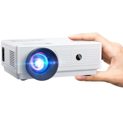 ARTSEA Mini Projector 1080P Portable Projector Compatible with iOS/Android/ Windows/TV/HDMI/USB White 1PC