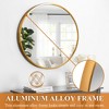 Lirago Gold Round Aluminum Alloy Framed Mirror with Tempered Glass 28"W x 28"H x 1.1"D - 3 of 4