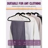 Racxily 60 Pack, Premium Clothes Hangers Non-Slip Felt Hangers, Sturdy Black Hangers Heavy Duty Coat Hangers, Durable Suit Hangers - 2 of 3