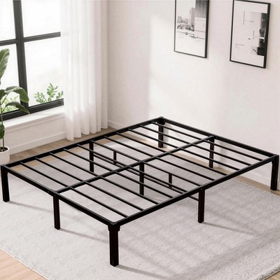 VECELO Bed Frames, Heavy Duty Metal Platform with Steel Slat