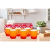 Bruntmor 18 Oz Plain Stacking Coffee Mug, Set of 6 Orange - 3 of 4