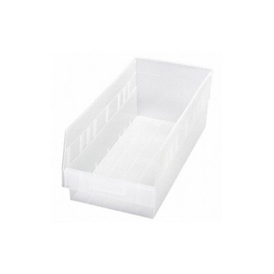 Quantum Storage Systems Economy Shelf Bin, Nesting, 17-7/8"W X 8-3/8"D X 6"H, (7) Divider Slots, Rear Hanglock