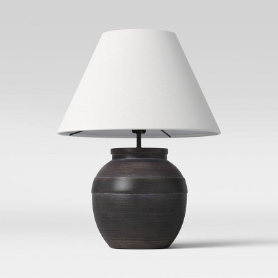Large Ceramic Table Lamp Black, Mid Century Desk Lamp Target
