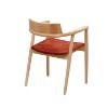 Nordlys Set of 2 Wood and Bouclé with Armrests Dining Chairs Exotic Boho Dining Room - 3 of 4