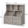 Homhougo Kids Toy Storage Organizer, Kids Bookshelf and Toy Storage, Toddlers Bookshelf Toy Organizer Washed Grey - 2 of 4