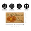 Evergreen Welcome Pumpkin Indoor Outdoor Natural Coir Doormat 1'5"x2'5" Brown - 4 of 4