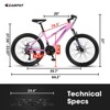 Grungis Mountain Bike with 100mm Front Suspension for Teens & Adults,Shimano 21-Speed Gears,Sturdy Steel Frame,Dual Disc Brakes - 2 of 4