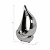 Sailboat Decorative Sculpture - Modern Nautical Accent - Silver Ceramic Ceramic - Coastal Home & Office Decor - 8" Metallic Silver - 4 of 4