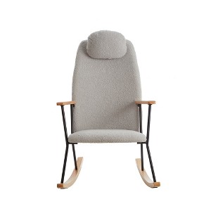 Ridstar Modern Rocking Adjustable & Accent Chairs with High Backrest For Living Room & Bedroom-Grey - 1 of 4