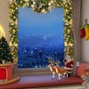 6 FT Pre-lit Christmas Garland  Gold Xmas Garlands with Ribbon, Ball Ornaments, Pine Cones, Star, Battery Operated with 20 LED Lights, Luxury - 4 of 4