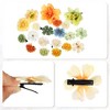 Unique Bargains Women's Fake Flowers Hair Clips Yellow Green 20 Pcs - 4 of 4