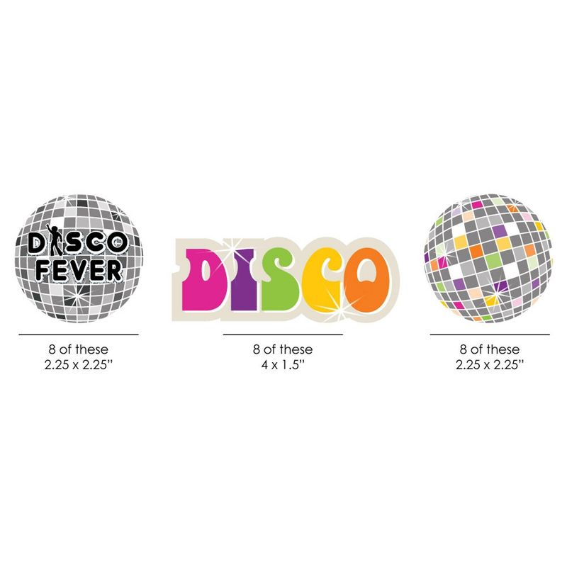 Big Dot of Happiness 70's Disco - DIY Shaped 1970's Disco Fever Party Cut-Outs - 24 Count, 2 of 6