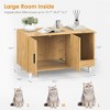 FURNIinspire Pet Crates and Houses, Multi-Functional Cat Cabinet, Comfortable Cat Space with Entrances, for Home, Brown, 33.5"*18.5"*19.9" - 4 of 4