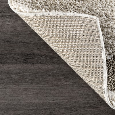 Cozy Plush Lt Beige Shag Area Rug 8' x 11' - Easy Care & Stain-Resistant