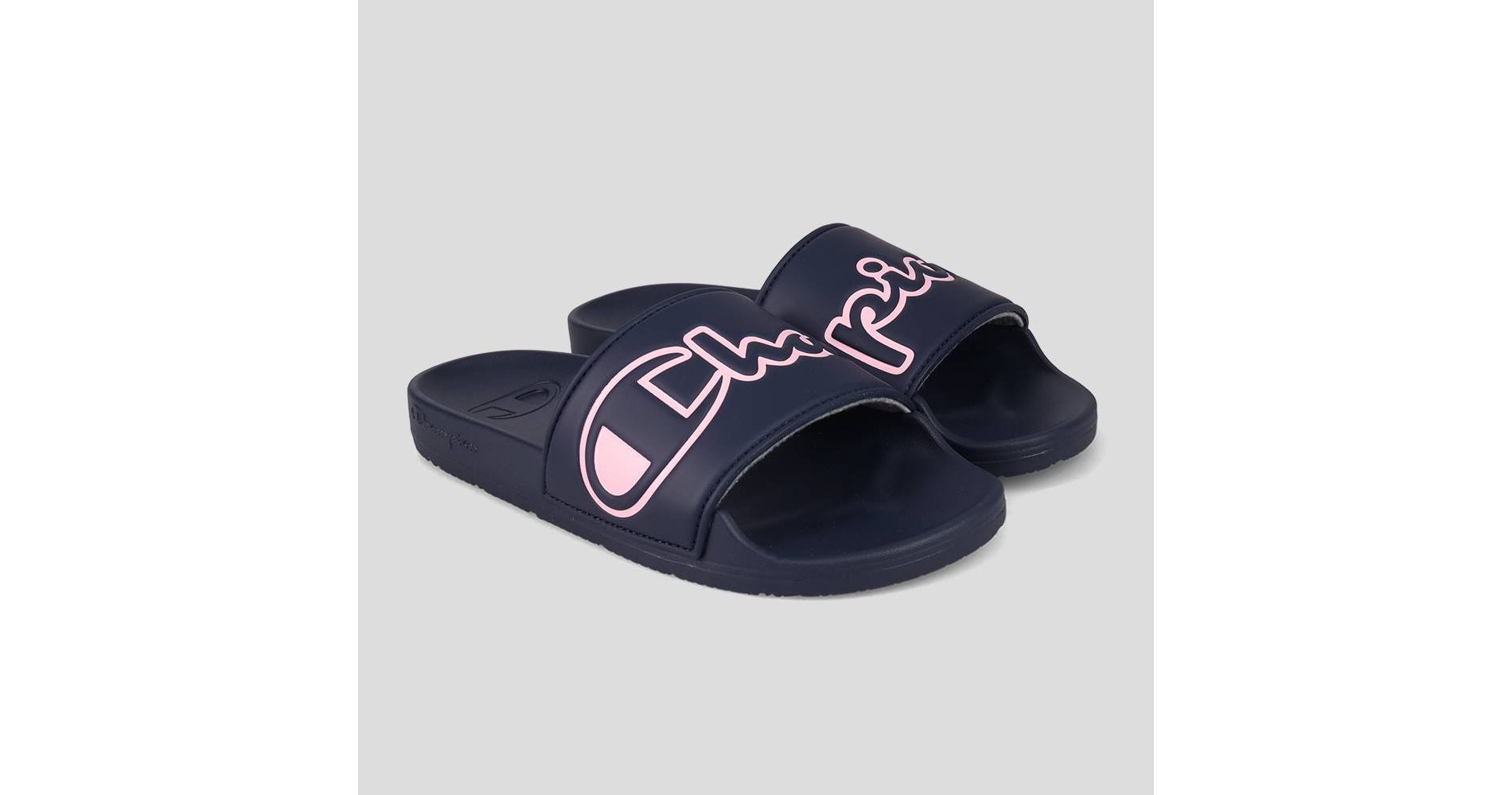 Champion Kids' Slide Sandals - Navy/Pink 1