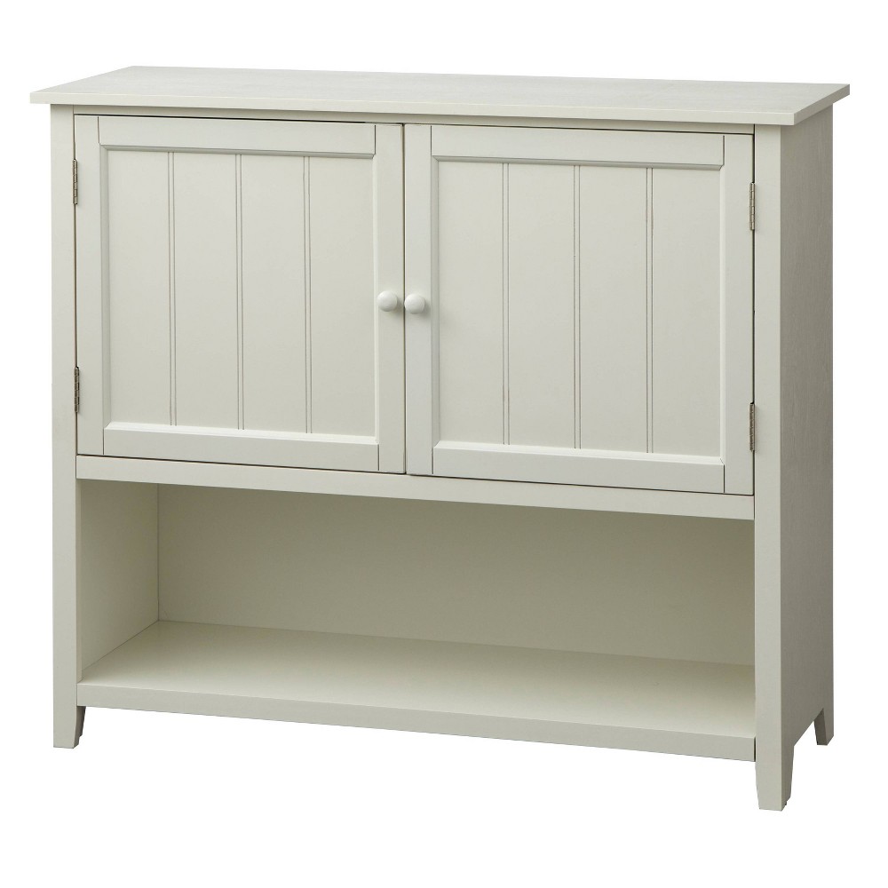 Buylateral Hanover Buffet with Shelf White : Farmhouse Style Sideboard, Adjustable Shelves, MDF Construction